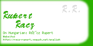 rupert racz business card